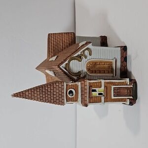 Santa's Best Christmas Decor Porcelain Collectable St. Catherine's Brown White